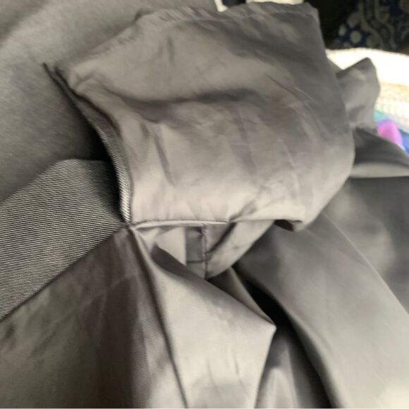 Black Label by Evan Picone Sz 14 Sleeveless Gray Sheath Dress with Black Piping - Picture 11 of 11